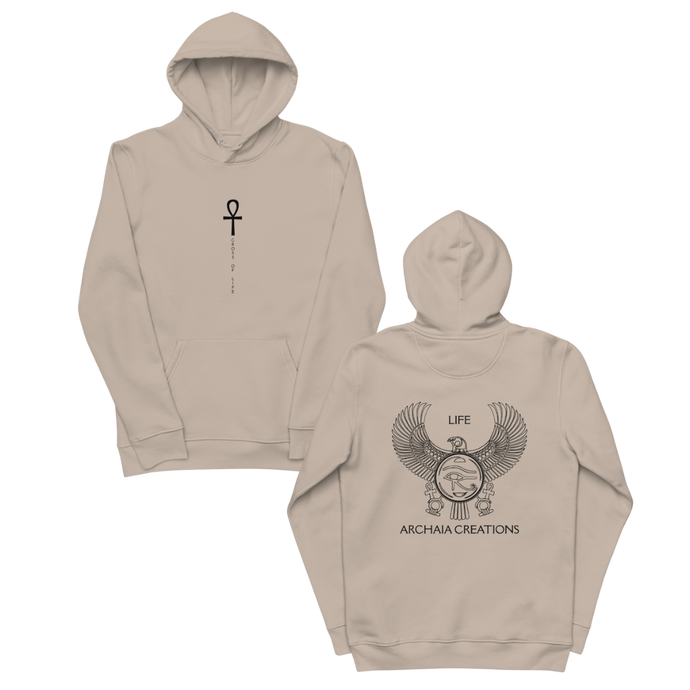 Hoodie Cross of Life Couleur Sable - Archaia Creations