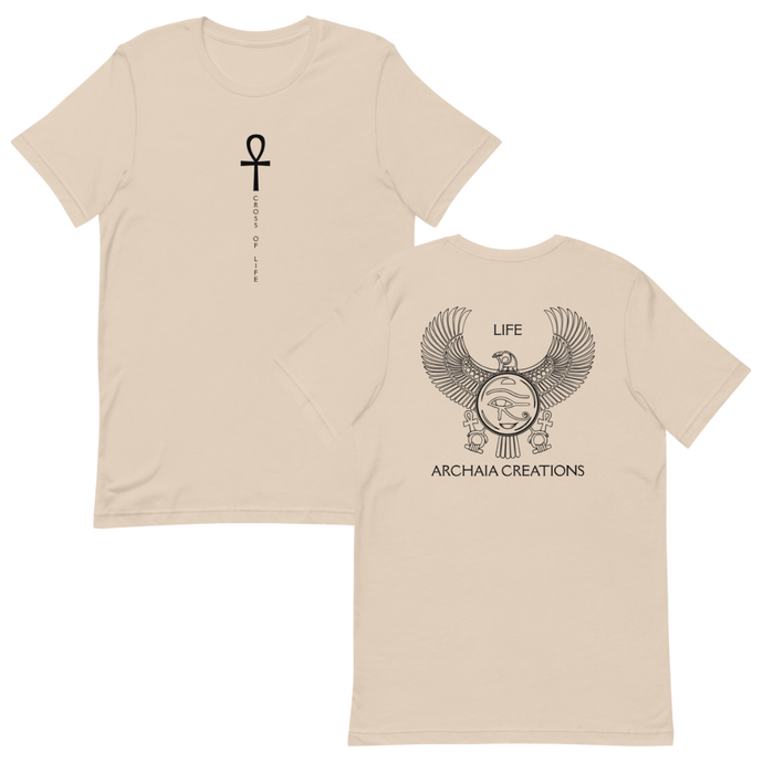 T-shirt Cross of Life Couleur Crème - Archaia Creations