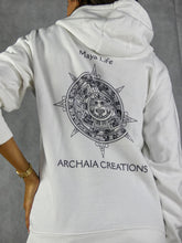 Cargar imagen en el visor de la galería, Sweat-shirt à Capuche Maya Life Couleur Blanc - Archaia Creations
