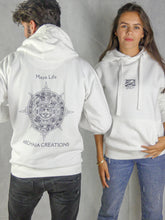 Cargar imagen en el visor de la galería, Sweat-shirt à Capuche Maya Life Couleur Blanc - Archaia Creations
