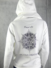 Charger l&#39;image dans la galerie, Sweat-shirt à Capuche Maya Life Couleur Blanc - Archaia Creations
